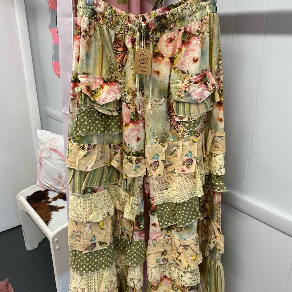 Rare Bird Butterfly Ruffle Pants